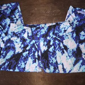 Calvin Klein Blue and White Patterned Leggings